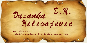 Dušanka Milivojević vizit kartica